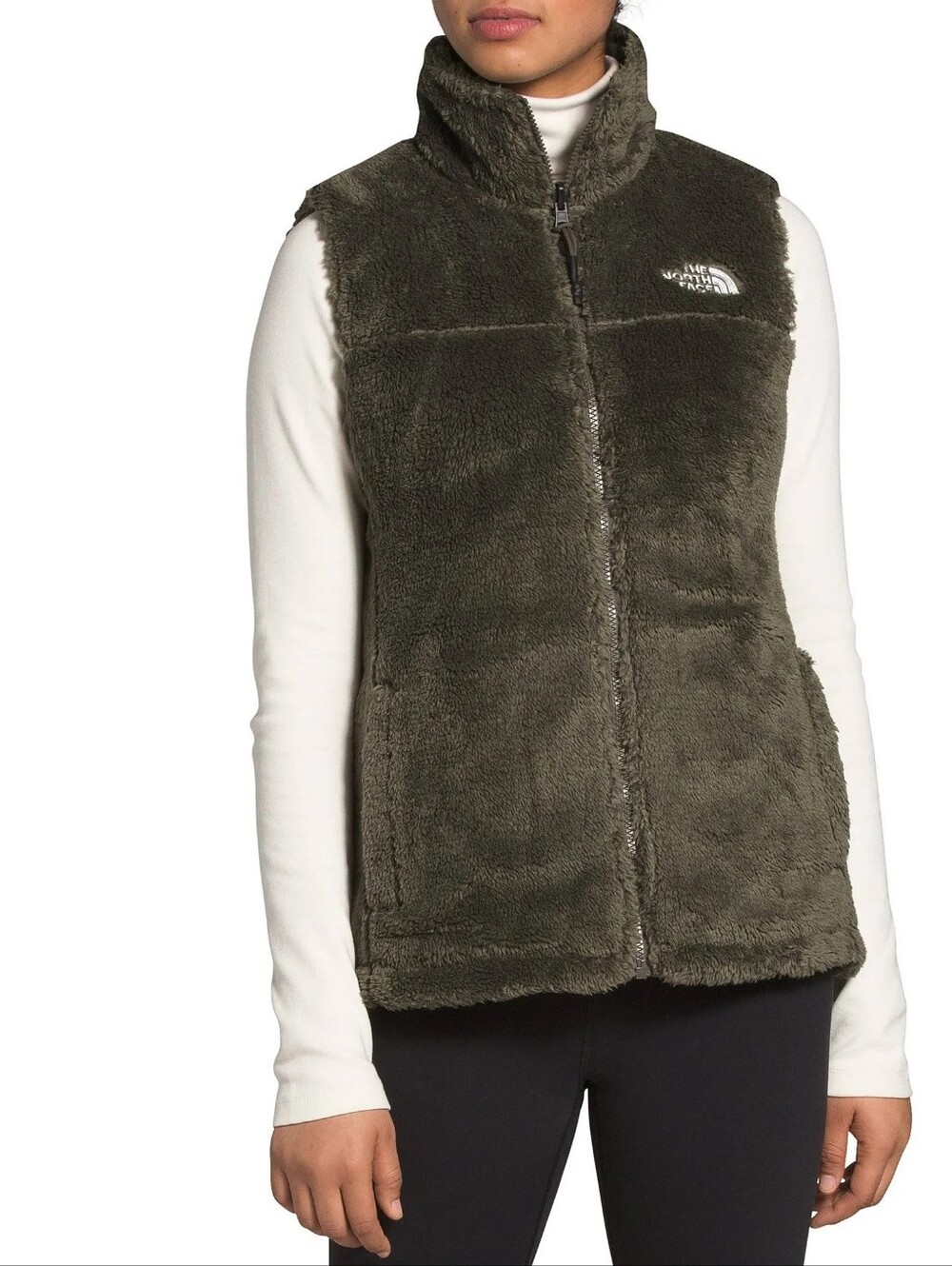 The North Face Womens Mossbud Reversible Vest Olive NWOT SIZE XL